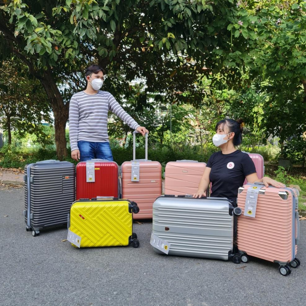 Vali du lịch size 20 xách tay, vali size 24 Ký gửi  Sọc chéo Chống va đập - LIZ360 - Bảo hành 12 tháng MS833