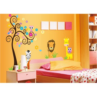 Decal Vườn thú ngộ nghĩnh 01