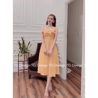 Váy Hai Dây , Đầm Nữ Hai Dây Chât Đũi Dáng Suông
