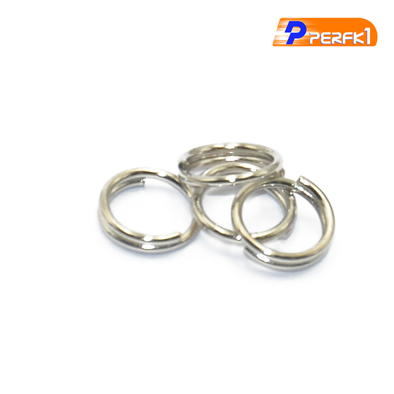 Hot-400x Double Loop Split Keyring Keychain Split Open Jump Ring Gold+Silver 6mm