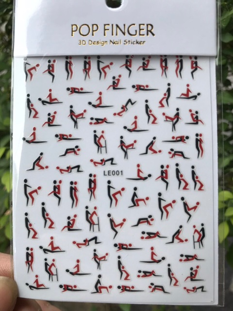 Sticker 3d dán móng tay nail mẫu mới LE001
