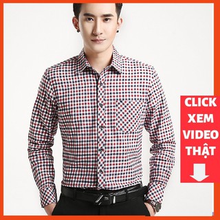 Sơ Mi Nam Dài Tay Kẻ Sọc Tăm, Áo Công Sở Chất Cotton Xịn