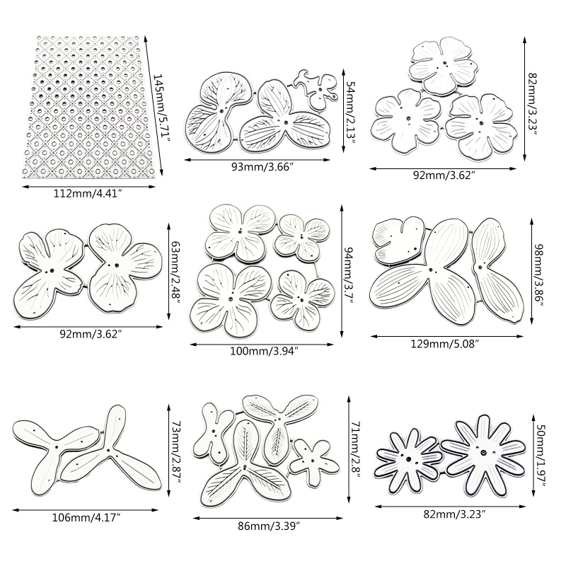 Khuôn Cắt Giấy Kim Loại Hình Hoa Xinh Xắn