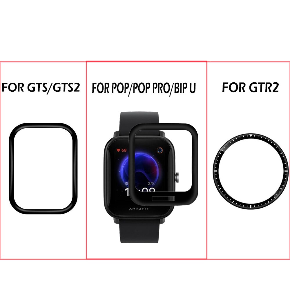 Kính cường lực 3D bảo vệ màn hình kèm phụ kiện cho Xiaomi Huami Amazfit Gts 2 Mini/Gtr 2/Bip U Pop Pro