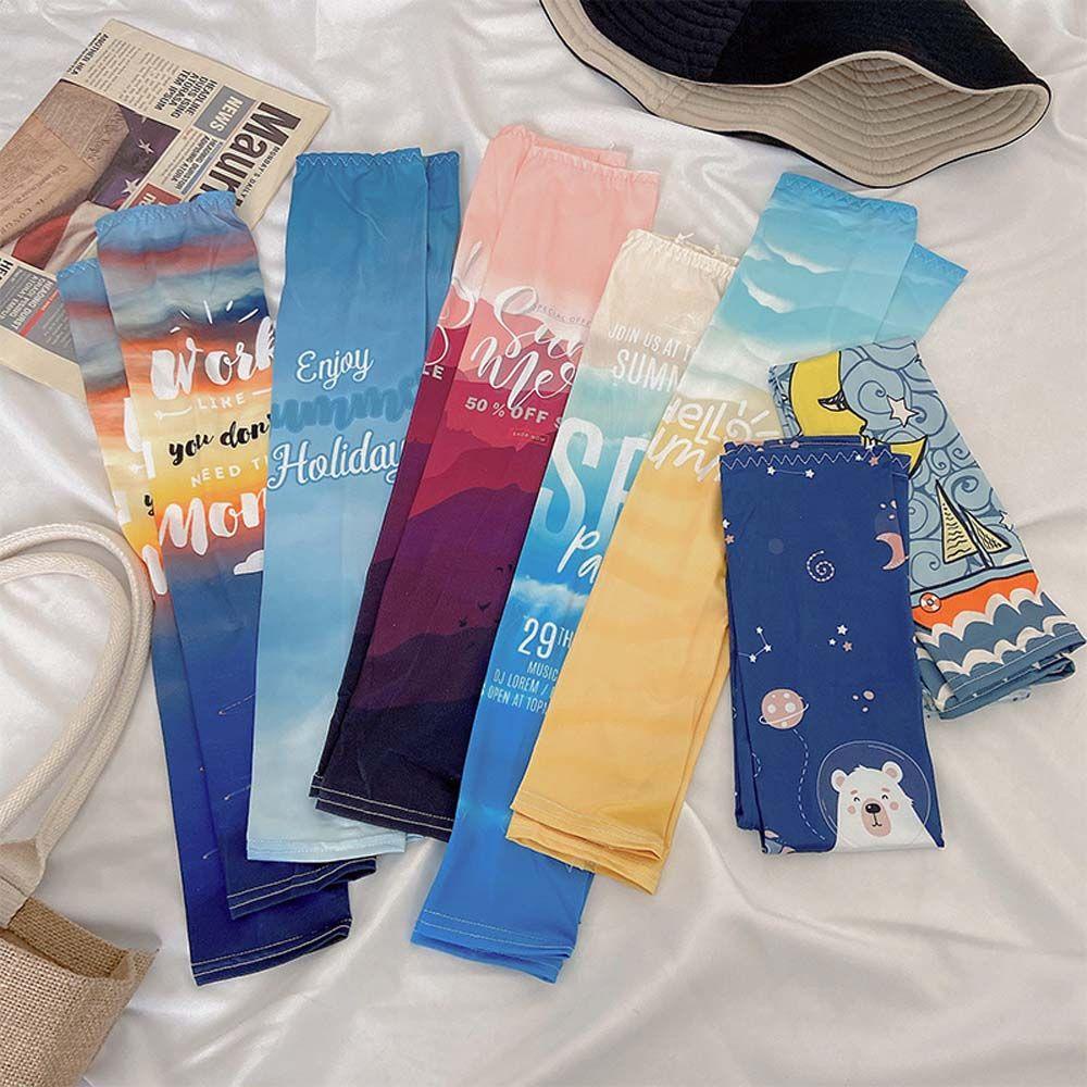 IVORY Găng Cánh Tay Chống Nắng Màu Gradient Thời Trang Dễ Thương