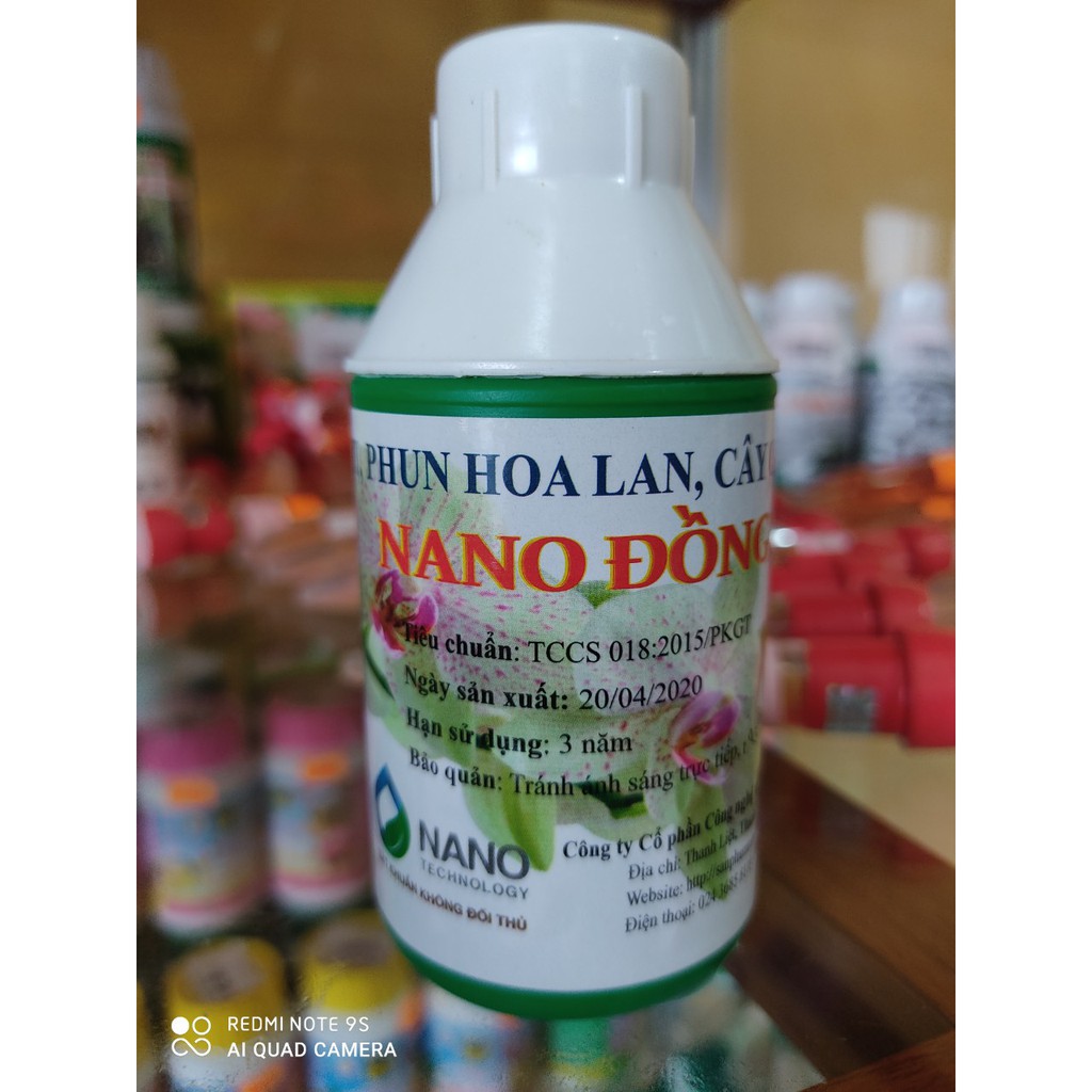 Nano Đồng xịt, phun hoa lan, cây cảnh 100gr, thân thiện với môi trường và sức khỏe con người