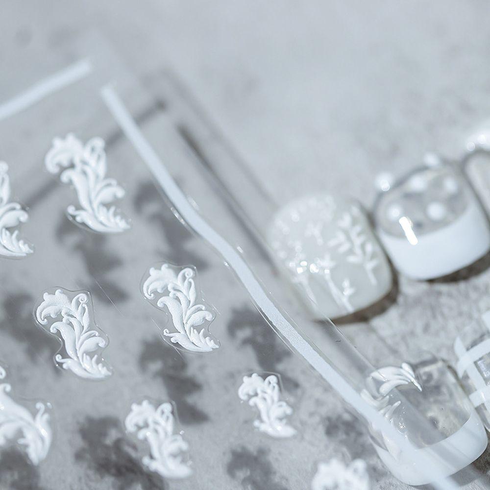 Miếng Dán Trang Trí Móng Tay Hình Hoa Cúc Đào Nở 3D Siêu Bền