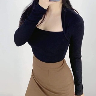 ÁO THUN DÀI TAY CỔ VUÔNG
