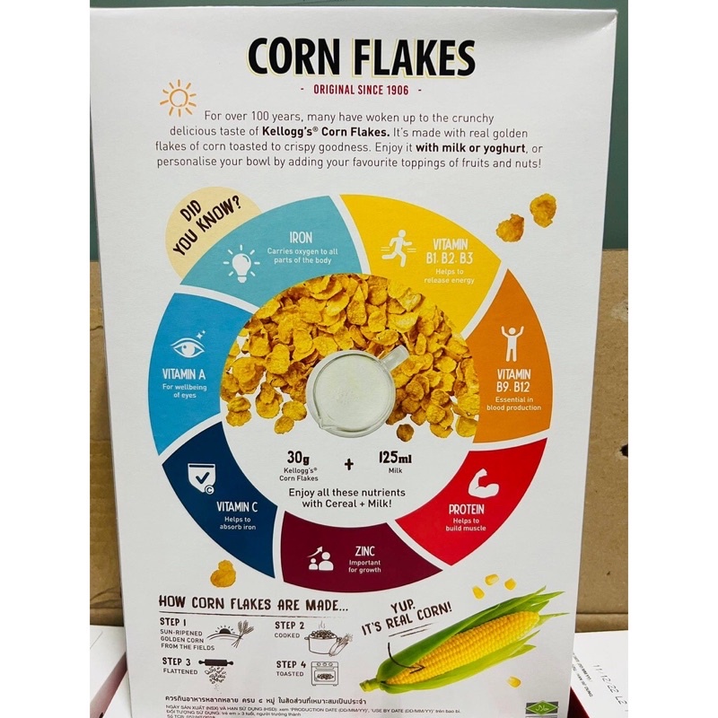 NGŨ CỐC DINH DƯỠNG/ BÁNH ĂN SÁNG KELLOGG'S CORN FLAKES 275G