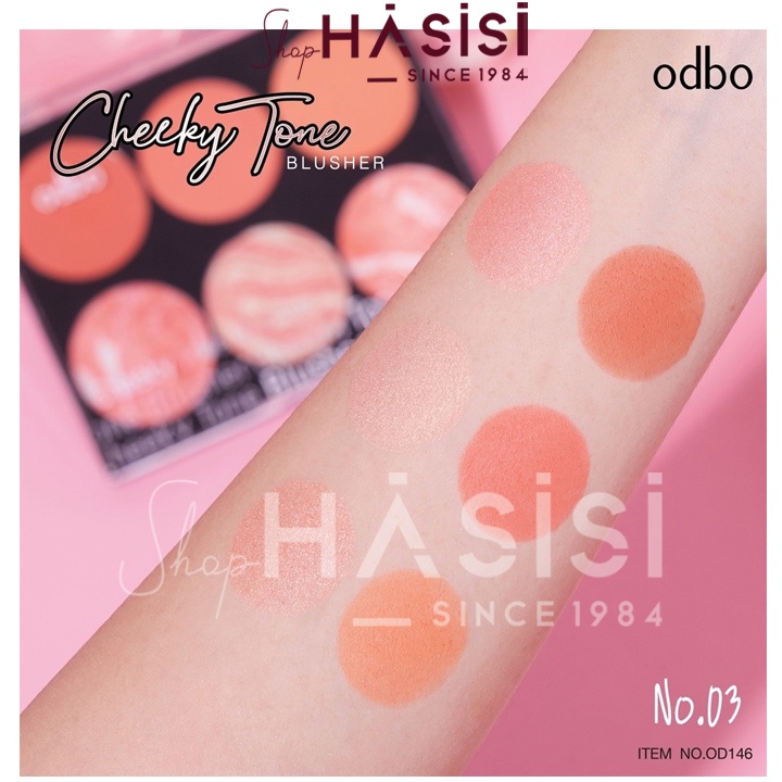Bảng Phấn Má Hồng 6 Ô ODBO - Cheeky Tone Blusher OD146 15g