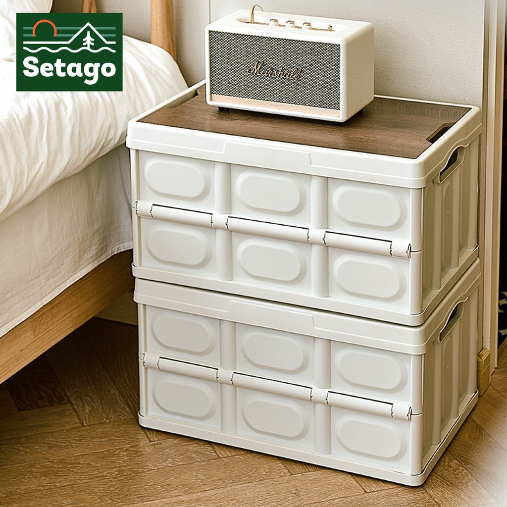 THÙNG GẤP GỌN dã ngoại, cắm trại NẮP GỖ #5 TRONG #1-vừa trang trí vừa là phụ kiện du lịch không thể thiếu