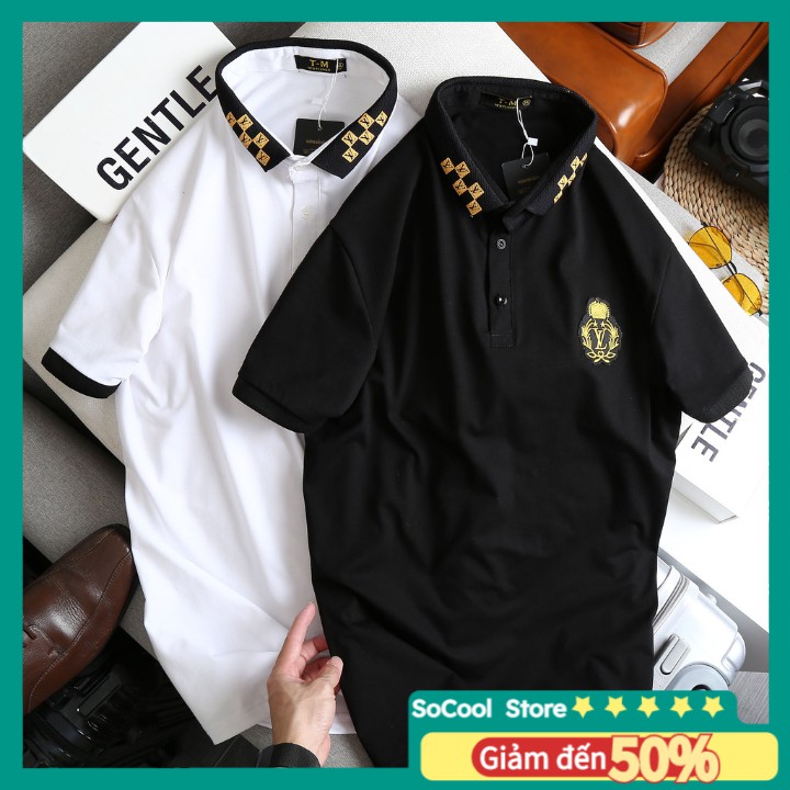 Áo thun nam tay ngắn cổ trụ cotton hàng hiệu cao cấp thời trang Hàn Quốc AN09 - Socool Store