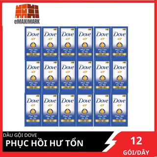 Dầu gội Dove Phục hồi Hư tổn Dây 12 gói