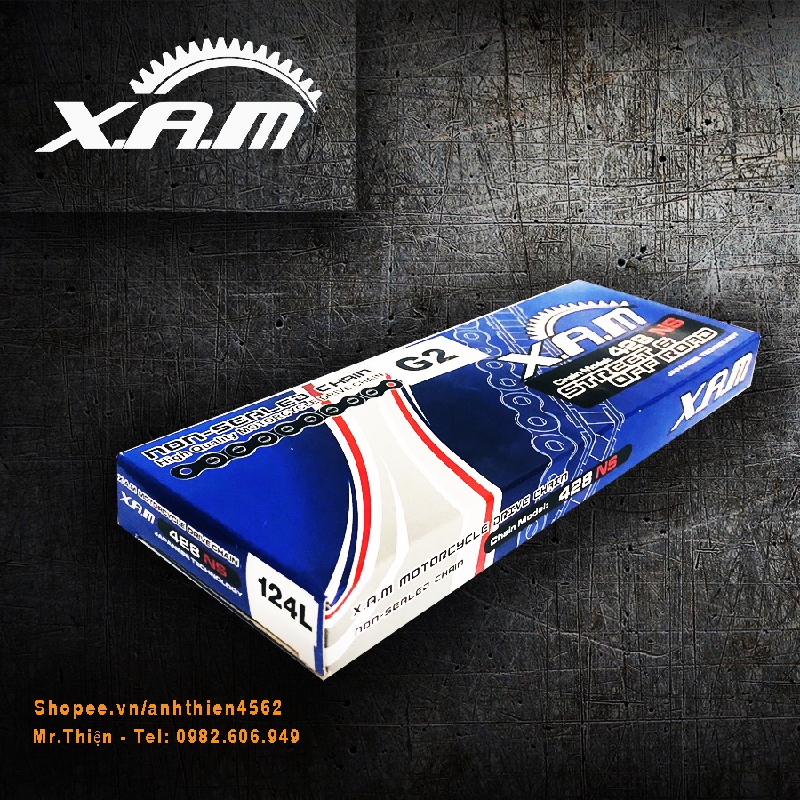 Sên XAM Vàng, Chính hãng cho Exciter 135-150/ Winner Công nghệ Nhật Bản, cực bền