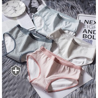 Quần lót nữ cotton kẻ kháng khuẩn thun lạnh dễ thương sexxy gợi cảm (6 màu)