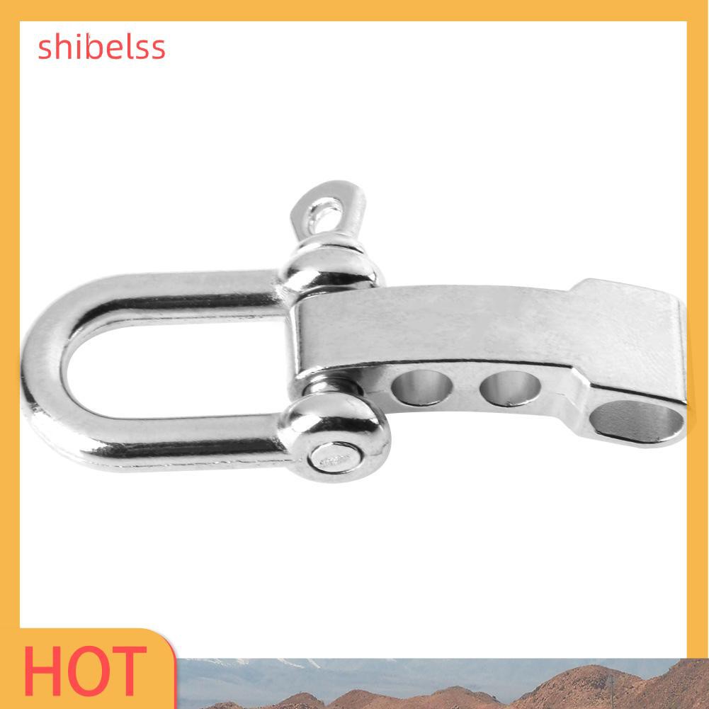 （ʚshibelss）Zinc Alloy Metal Buckle Shackle for Paracord Bracelet Outdoor Survival Tool