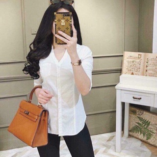 Somi trắng cổ v size s/m/l