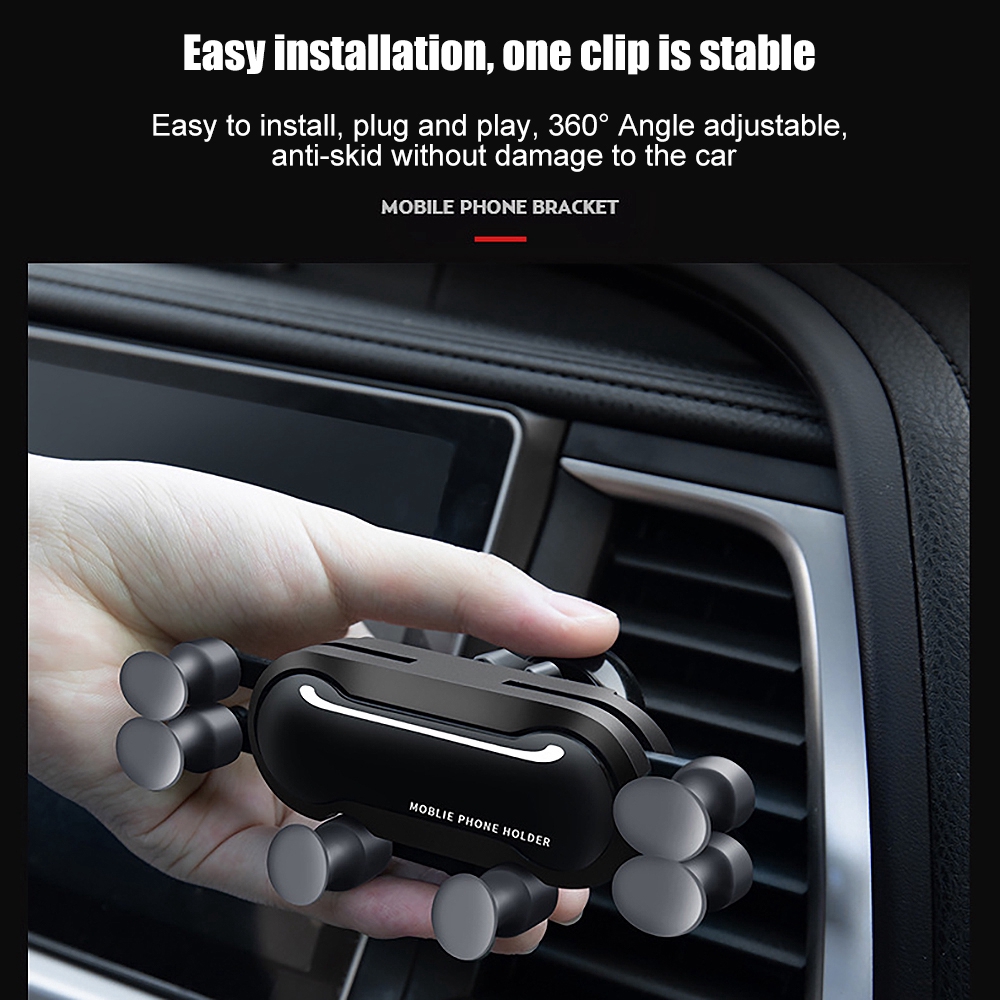 Car Phone Holder GPS Stand Stretch Car Gravity Bracket Mount Car Air Vent Grip Phone Holder Stand