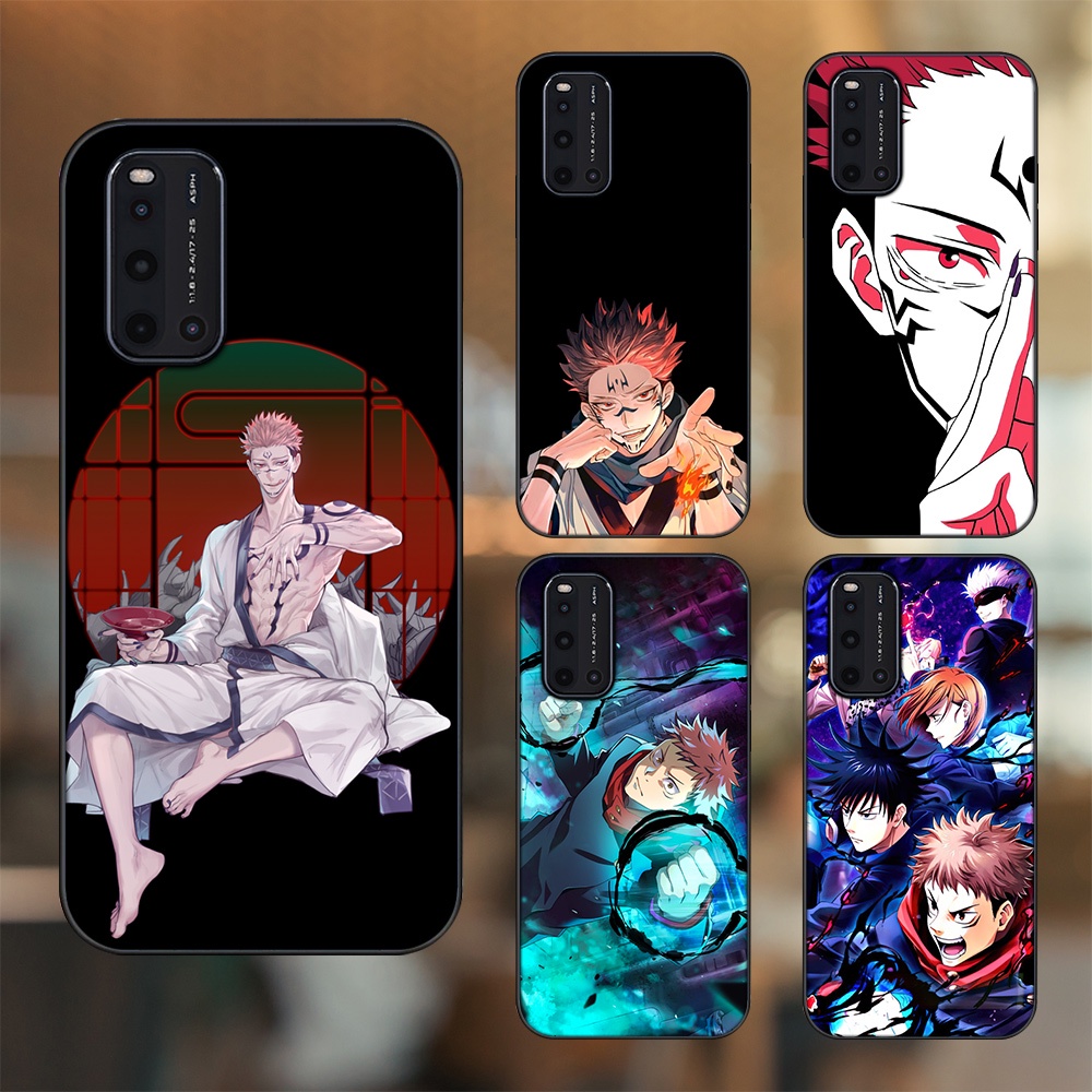 Ốp lưng Vivo V19 viền đen in hình Yuji Jujutsu Kaisen