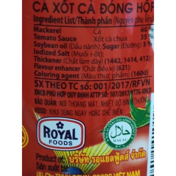 lốc 10 hộp cá nục sốt cà 3 cô gái thái lan hộp 155g (date xa)