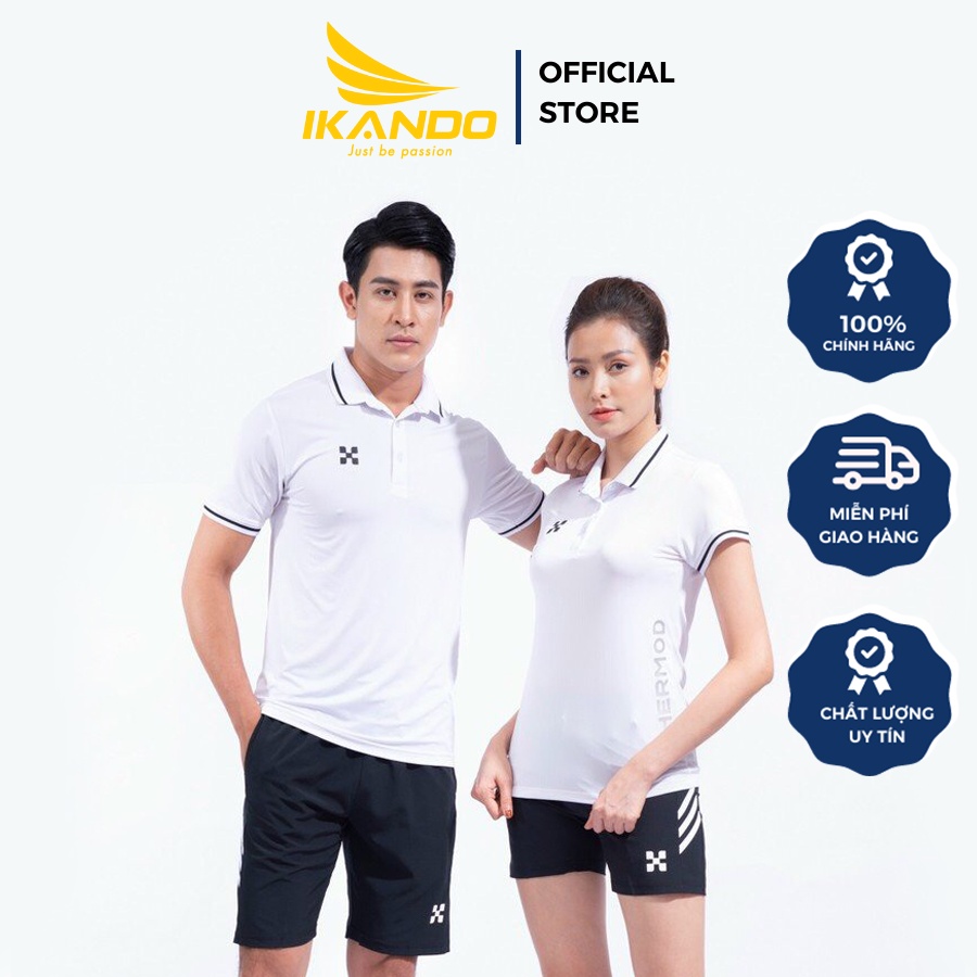 Áo Golf thể thao Nam Nữ Hermod Shine, Vải thun lạnh co giãn, Thoáng mát, Thấm hút mồ hôi - Màu Đỏ