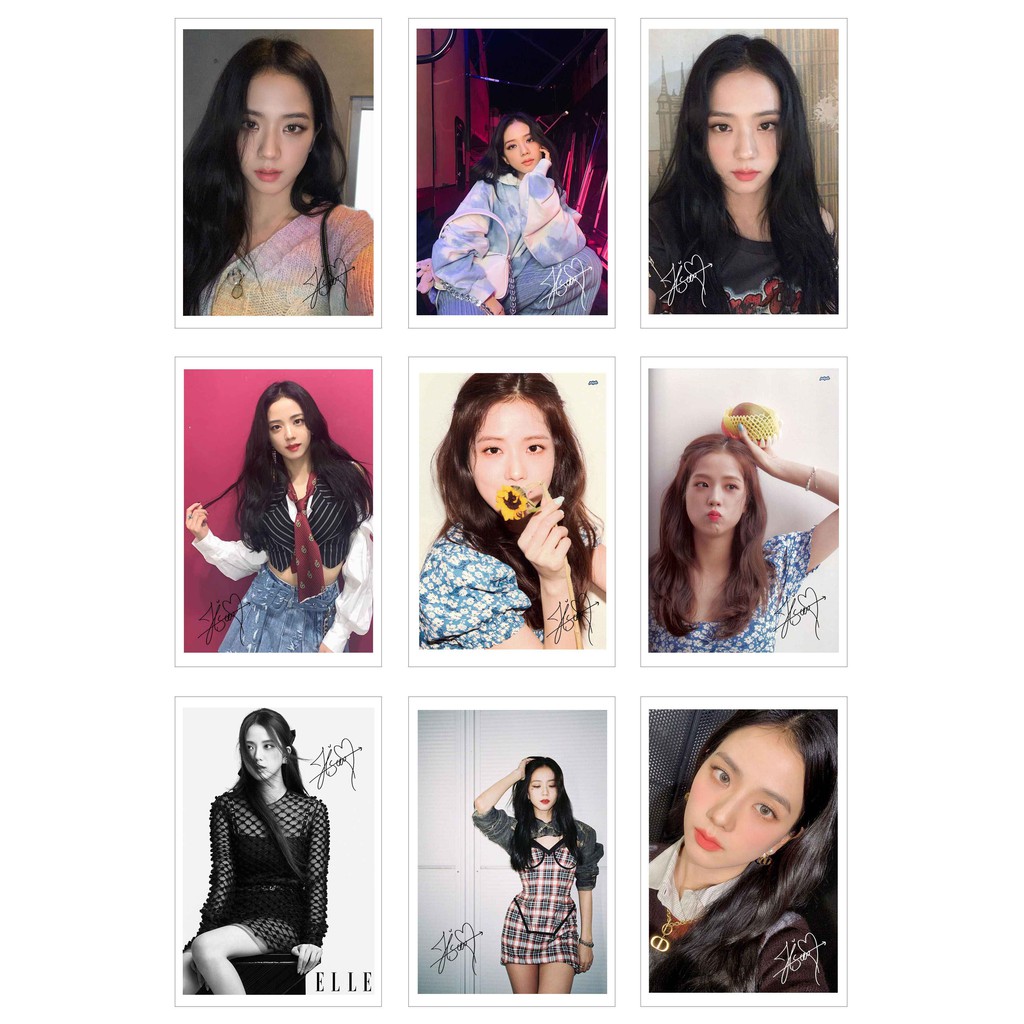 [Ép Lụa] Lomo Card Ảnh JISOO B.LA.CK.PINK có chữ ký ( 54 ảnh)