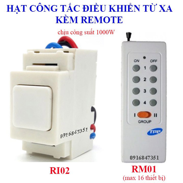 Hạt công tắc điều khiển từ xa TPE RI01 RI02