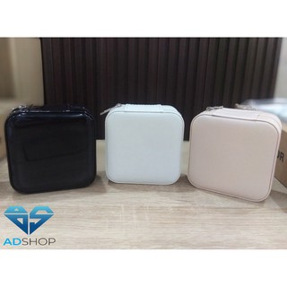 Hộp đựng đồ trang sức nữ trang, khuyên tai, vòng cổ, nhẫn thời trang nhiều ngăn mini chất liệu da PU sang trọng