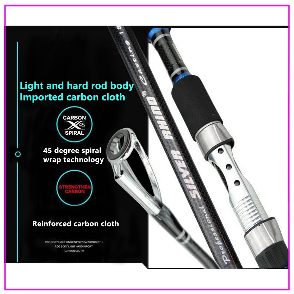 Cần Câu Cá 3 Khúc 1.8M / 1.98M / 2.1M / 2.4M  Siêu Cứng