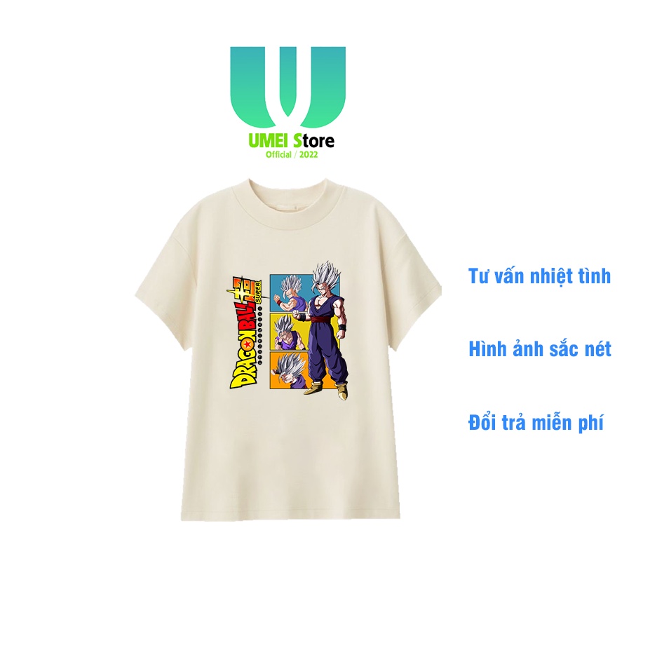 Áo thun in hình Son Gohan new form, Gohan beast, áo thun Dragon Ball Super:Super Hero dáng rộng tay lỡ chất liệu cotton
