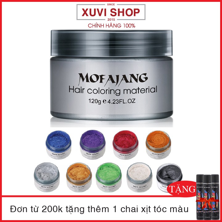 Wax Vuốt Tóc Màu Tạo Kiểu Cao Cấp MOFAJANG Nhật Bản 9 Màu Sắc 120g Nhuộm Tóc Đổi Màu Tạm Thời Chính Hãng - XUVI SHOP