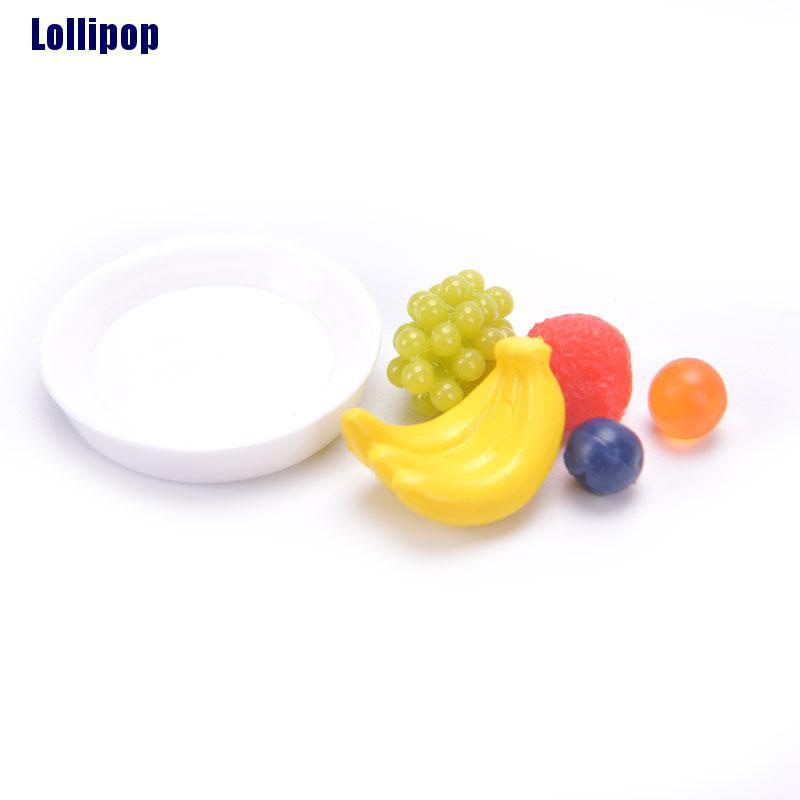 Bộ 6 Món Đồ Chơi Gồm Khay Và Trái Cây Đồ Chơi Nhà Búp Bê Cỡ 1 / 12 Độc Đáo