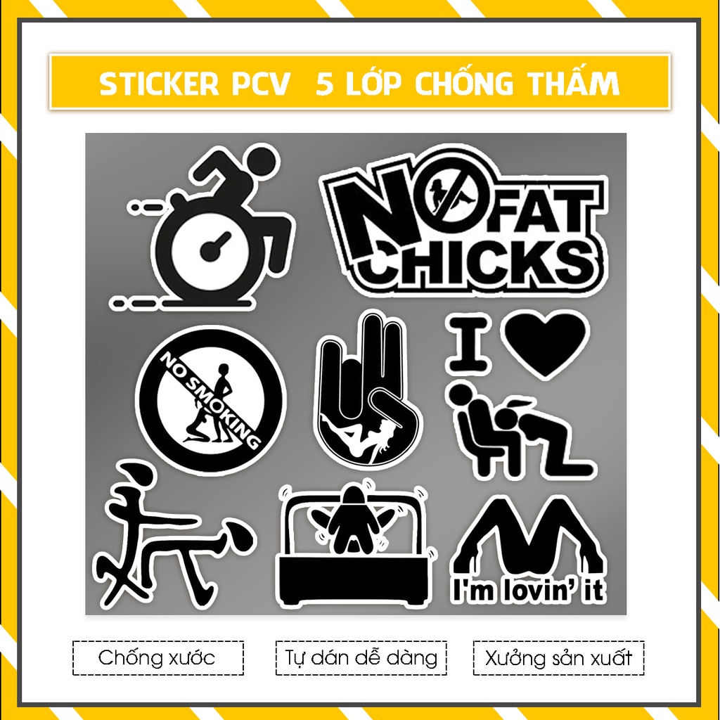 Sticker Funny Dán Mũ Bảo Hiểm | STK 201 | Hình Dán Chất Liệu Decal Chống Nước Cắt Sẵn Tại Azsticker
