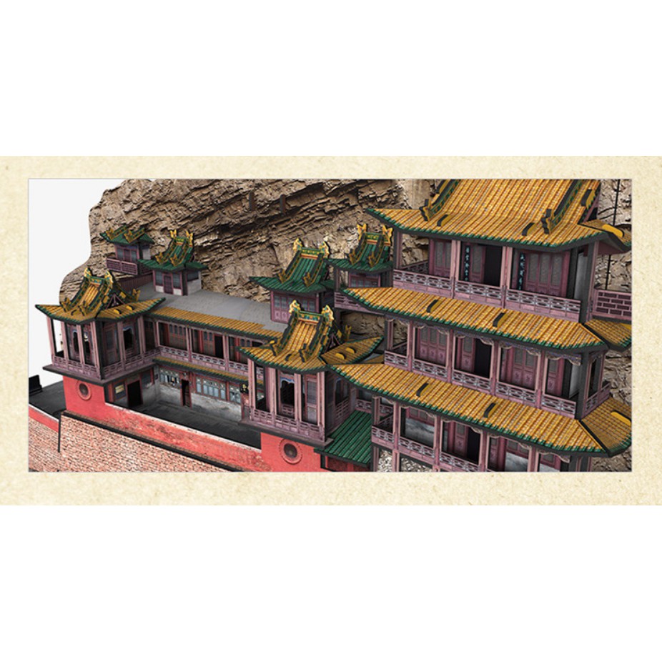 Mô Hình Xếp hình giấy 3D CubicFun - Tu viện treo - The Hanging Temple - MC204h