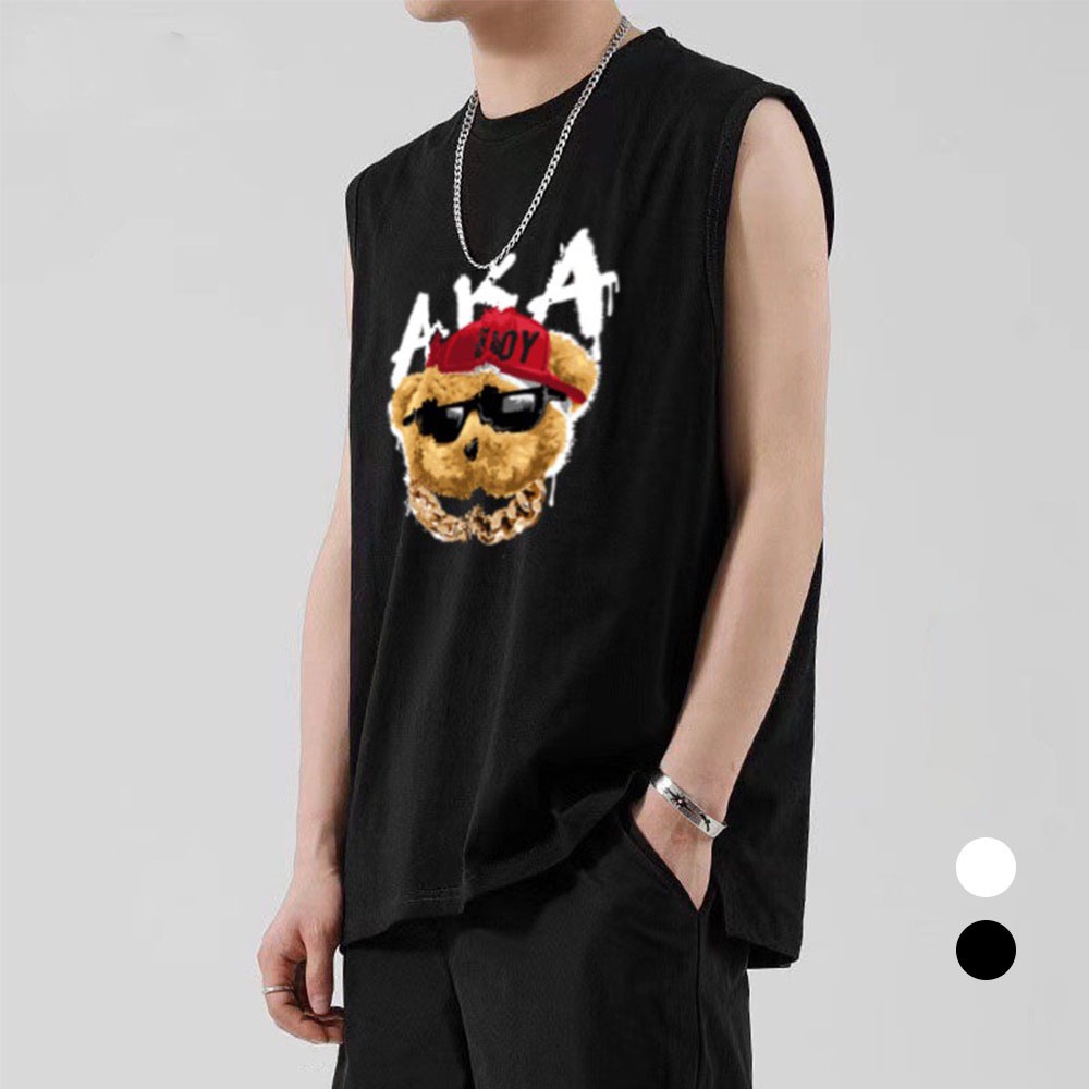 Áo ba lỗ form rộng phong cách Hàn Quốc ⚡FREESHIP⚡áo thun balo vải cotton 100% năng động thể thao 02