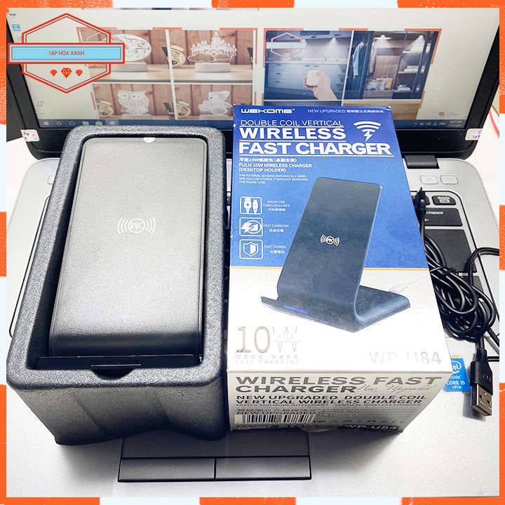 Đế Sạc Điện Thoại Không Dây Cao Cấp Wekome WP-U84 Xạc Không Dây Iiphone Tạp Hóa Xanh