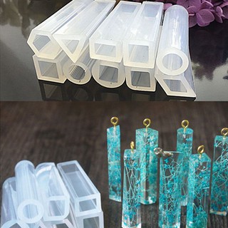 10 khuôn silicon tạo hình trụ dài 5cm dùng làm trang sức thủ công