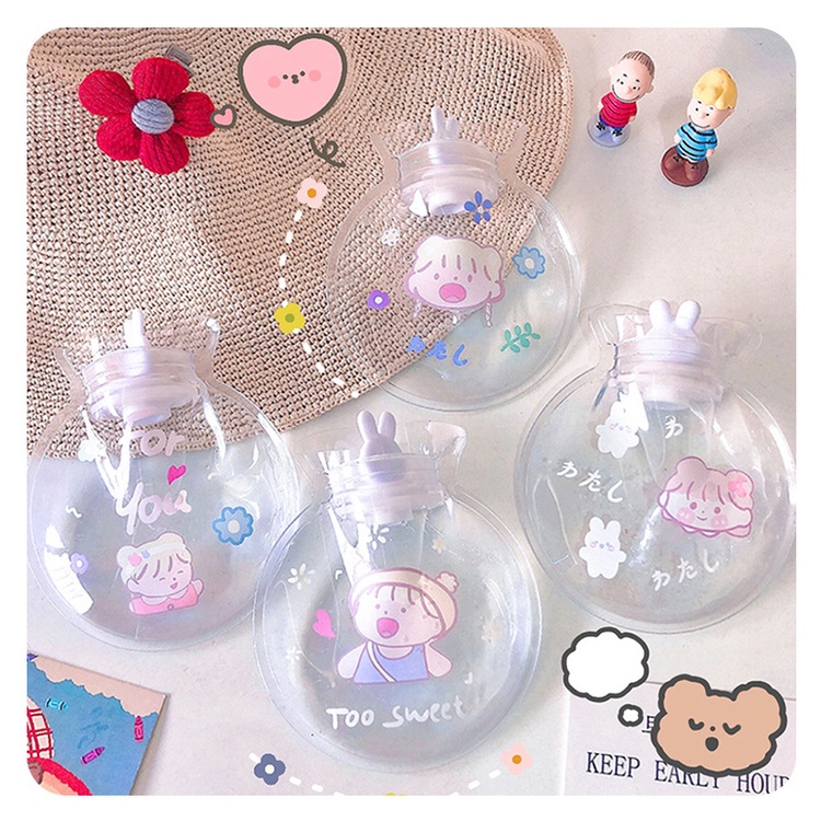 Túi Chườm Nóng Bằng Pvc Trong Suốt Họa Tiết Hoạt Hình Dễ Thương