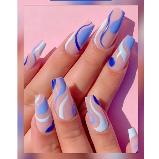 Sticker Nails 3D | Swirls Xoáy Màu | Hình Dán Móng