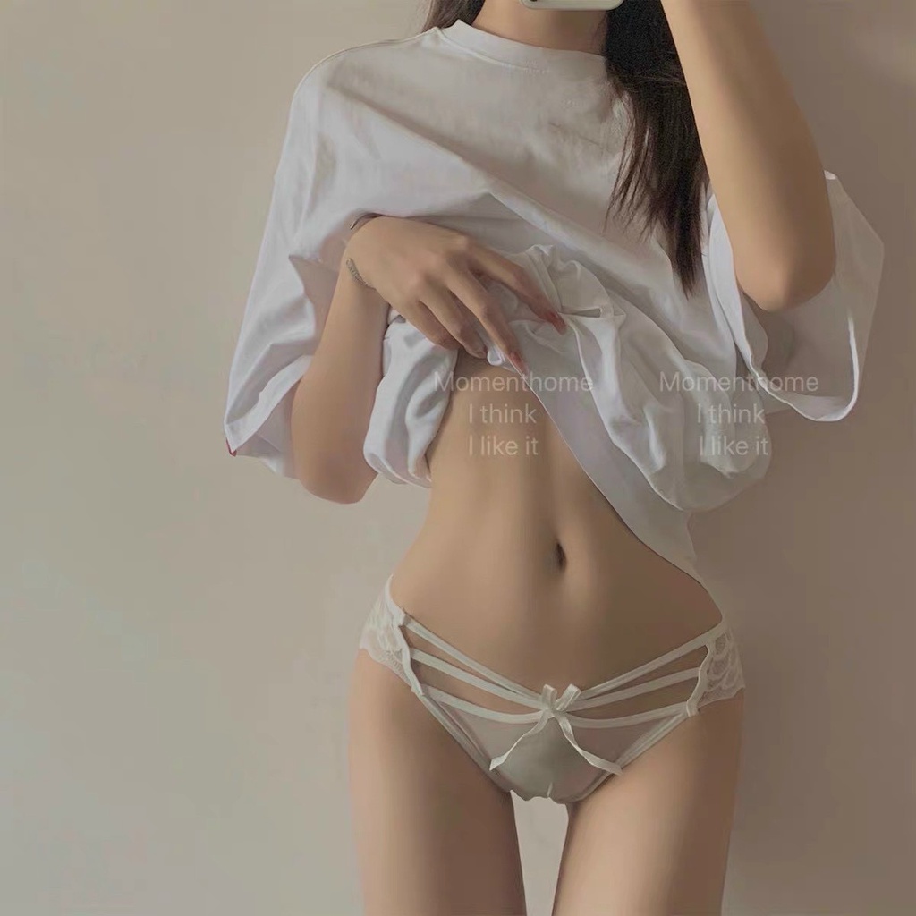 Quần Lót Ren Nữ Sexy Cao Cấp Họa Tiết Nơ Gợi Cảm Thiết Kế Tàng Hình Xuyên Thấu Tôn Vòng 1 Quyến Rũ Y255