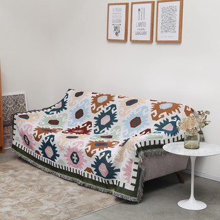 Thảm Vintage Trải Sofa Dệt Sợi Bông, Thảm Trải Sàn, Thảm Trải Sofa
