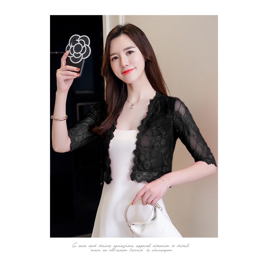 Áo Khoác Cardigan Chống Nắng Phối Ren Thời Trang Cho Nữ | BigBuy360 - bigbuy360.vn