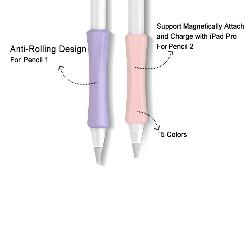 Set 2 vỏ bọc silicone chống trượt cho bút cảm ứng Pencil 1 Pencil 2 Grip Holder