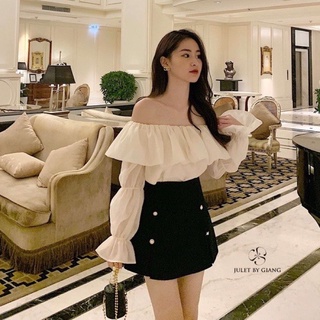 ÁO TRỄ VAI CÔNG CHÚA TAY NHÚN XINH ĐẸP TB17