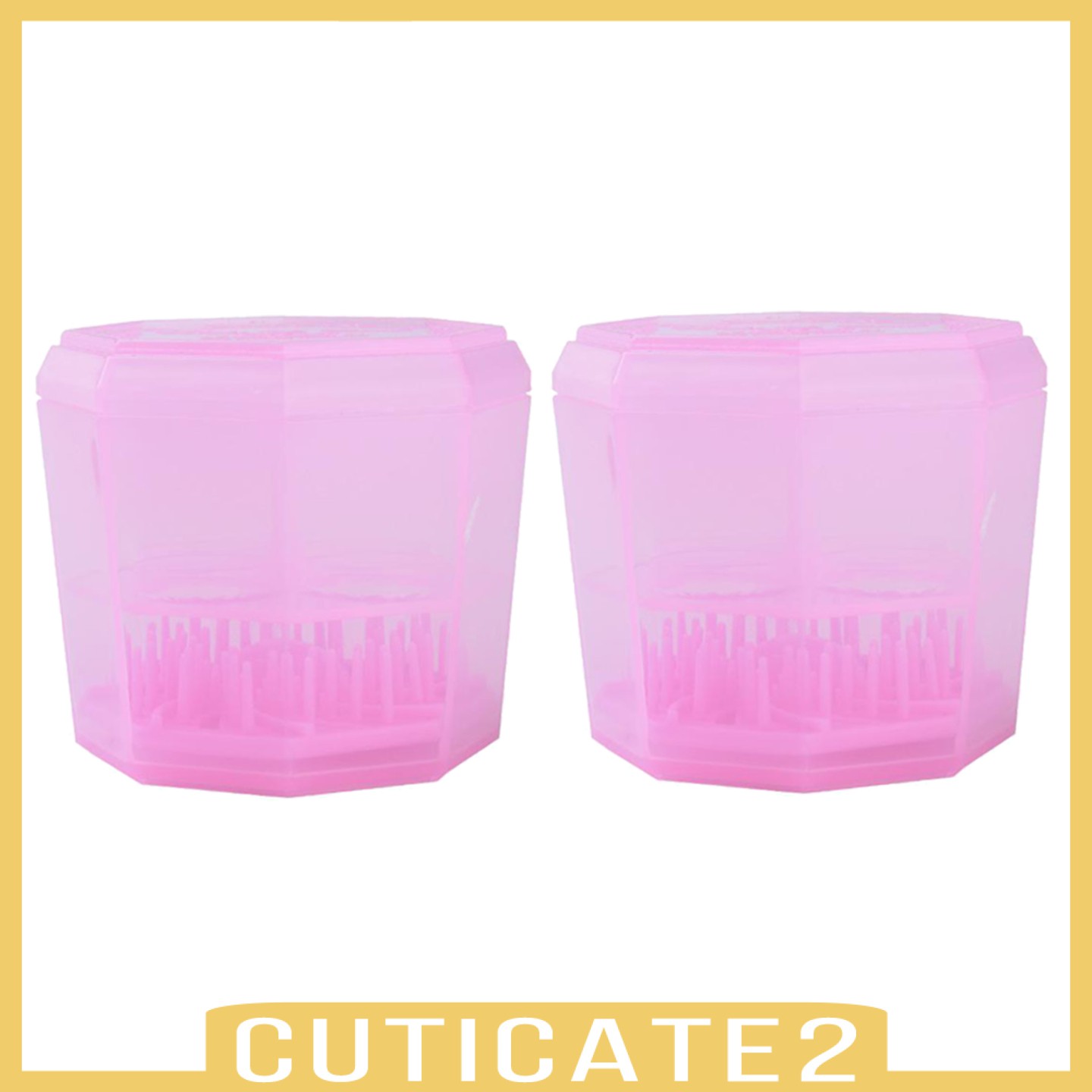 (Hàng Mới Về) Bộ 2 Khay Đựng Cọ Trang Điểm Bằng Silicone Tiện Dụng