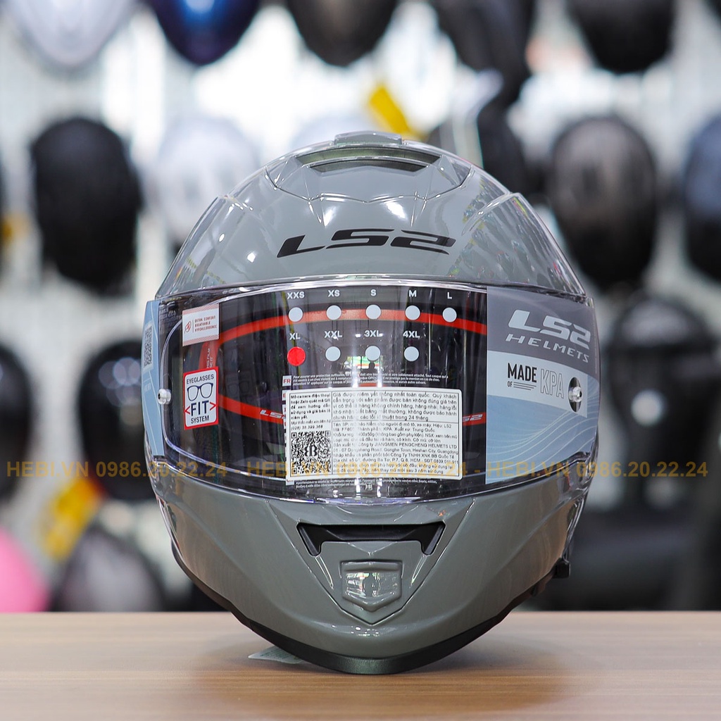 Nón Fullface 2 Kính LS2 FF800 Màu Xám Bóng