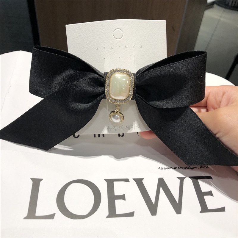 Kẹp Tóc Nơ Đính Ngọc Trai Thời Trang Cho Nữ