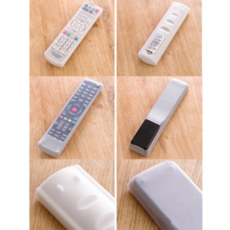 💛TG Trong suốt Silicone TV Điều khiển từ xa Hộp lưu trữ Bao gồm Chủ bảo vệ