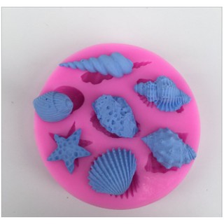 Khuôn Rau Câu Silicon 4D Ốc Hến Tròn Mã OH1HJ8