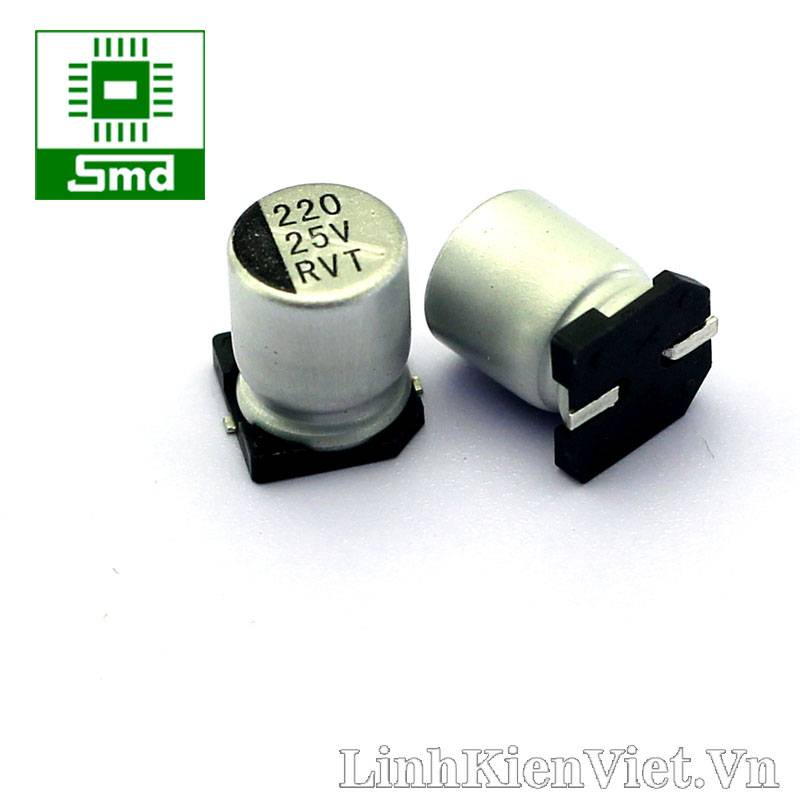 Tụ nhôm dán 16V 25V 35V SMD các giá trị, Tụ phân cực lọc nguồn loại tốt Các giá trị 10uf 47uf 100uf 220uf 470uf 1000uf 2